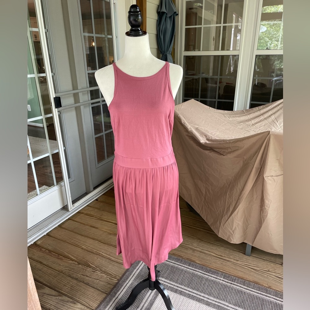 NWT LOFT pink midi dress